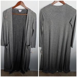 LuLaRoe Sarah gray cardigan XS